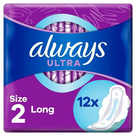 Always Ultra Sanitary Towels Long (Size 2) Wings 12 Pads | Women's Toiletries | Iceland Foods