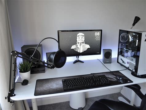 Black white procrastination. | Gaming room setup, Room setup, Game room ...