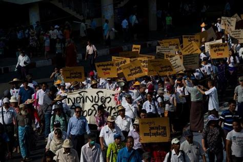 Protests as Myanmar Parliament debates new curbs on demonstrations ...