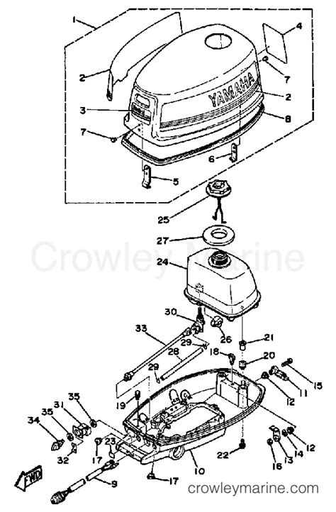 COWLING FUEL 4H - 1986 Outboard 4hp 4SJ | Crowley Marine