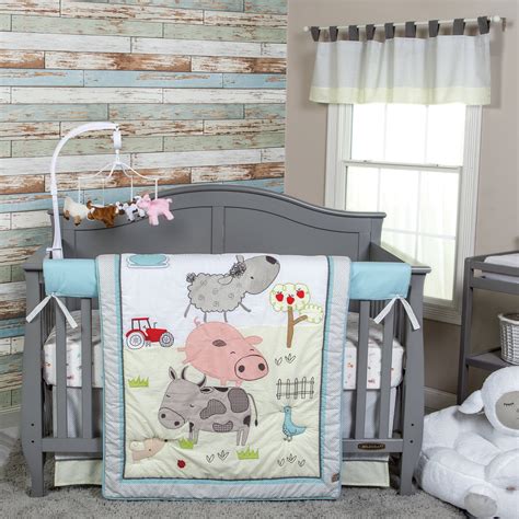 Farm Animals Crib Bedding / Farm animals crib bedding, Cow Lamb Chicken Pig bedding ... : Farm ...