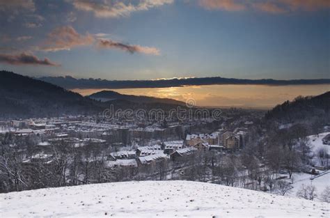 City of Freiburg, Germany in Winter Stock Image - Image of freeze, high ...