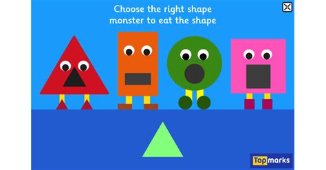 An interactive, maths 2D shapes game for young children who are ...