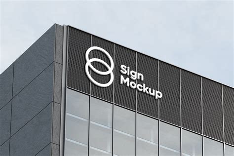 Building Sign Mockup — Mr.Mockup | Graphic Design Freebies