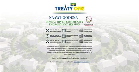 Treaty One Land Code - Roseau River Community Engagements - Treaty One