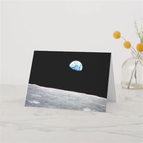 Earthrise - The Lunar Perspective Card | Zazzle | Cards, Save mother ...