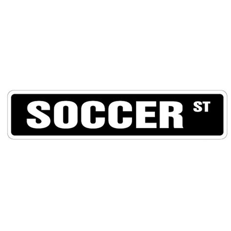 SOCCER Aluminum Street Sign soccer team player ball Metal Sign | Indoor/Outdoor - Walmart.com ...