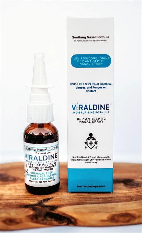 1.5 % Povidone Iodine Nasal Spray Rapid Relief Formula USP PVP-I 100 ...