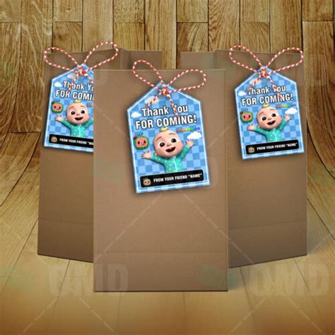 Cocomelon Party Favors Bag Tags – Lollie Tags – Cartoon Invites