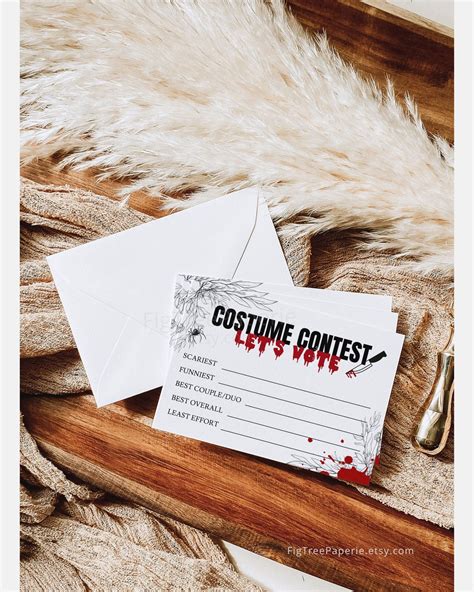 Halloween Costume Contest Voting Card Printable Halloween - Etsy