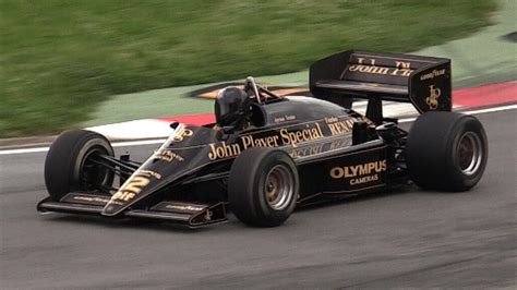 1985 Lotus 97T F1 V6 Turbo Sound - Accelerations & Flaming Warm Up - YouTube