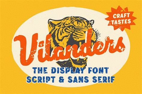 Vilanders - Vintage Stamp Font - Design Cuts