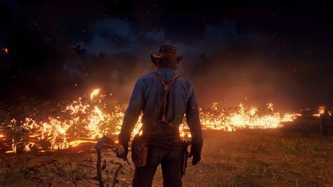 Arthur Morgan Fire Red Dead Redemption 4K HD Red Dead Redemption 2 ...