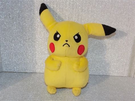 TOMY POKEMON PIKACHU Angry Mad Face Plush Stuffed Animal Toy Doll 8" 2017 $11.22 - PicClick