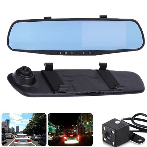 Hot Selling Car Mirror Camera T507 4.3 Inch Dual Dash Cam 1080p Car Dvr Recorder - Buy Car ...