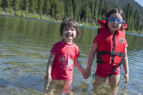 Kids Swimming In The Lake