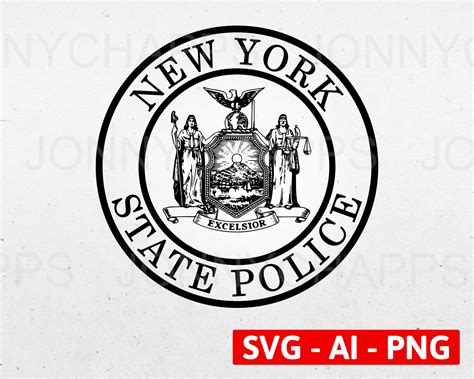 New York State Police Seal, Trooper Logo Law Enforcement Badge in Svg ...