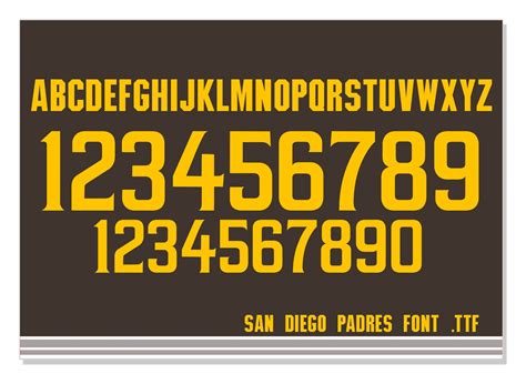 San Diego Padres Jersey Font .TTF - Etsy Finland