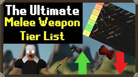 Actual Official OSRS Melee Weapon Tier List 2021 - YouTube