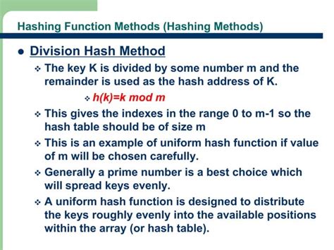 Hashing Technique In Data Structures