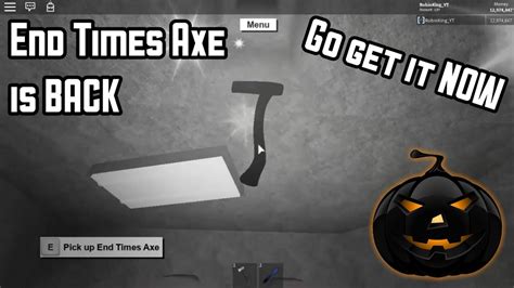 Roblox Lumber Tycoon 2 | END TIMES AXE IS BACK | Halloween 2018 - YouTube