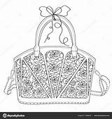 Handbag Coloring Page sketch template