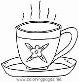Tea Cups Coloring Pages At Getamariblog Blog sketch template