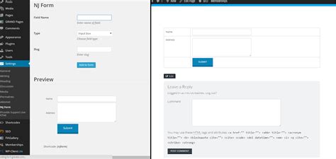 NJForm Simple Contact Form Wordpress Plugin | SourceCodester