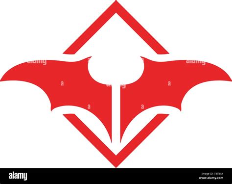 Bat wing black symbol logo Stock Vector Image & Art - Alamy