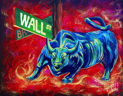 Bull Market Painting by Teshia Art - Pixels