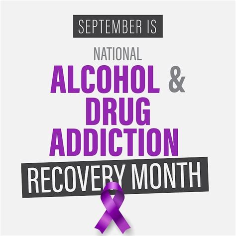 Premium Vector | September is National Alcohol Drug Addiction Recovery Month banner