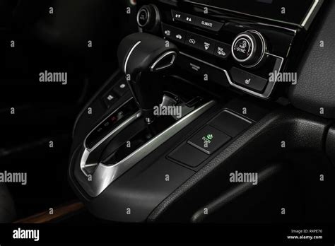 details of the car interior, black leather interior Stock Photo - Alamy