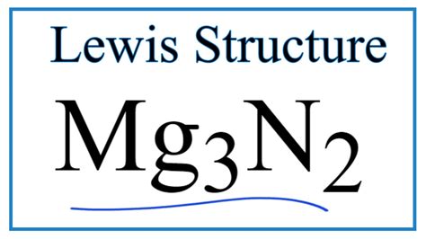 How to Draw the Lewis Dot Structure for Mg3N2: Magnesium nitride - YouTube