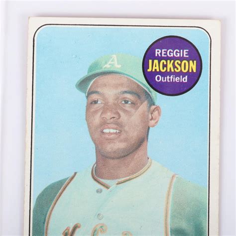 Lot - 1969 Topps Reggie Jackson Rookie Baseball Card #260, EX-EXMT ...