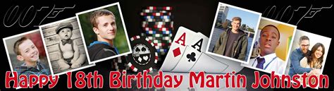 Casino Theme Birthday Banner Casino Birthday Party Banners | Personalised Party Banners [] - €12 ...