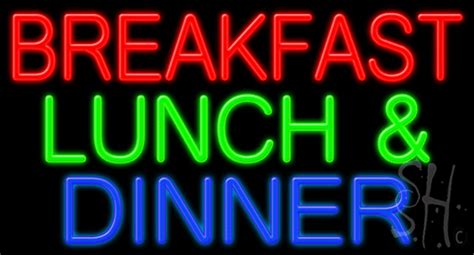 Breakfast Lunch And Dinner LED Neon Sign - Breakfast Neon Signs - Every Thing Neon