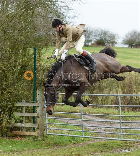 Image: Jumping a hunt jump by Gossages's. The Cottesmore Hunt at Bleak House 18/12 | Oakham ...