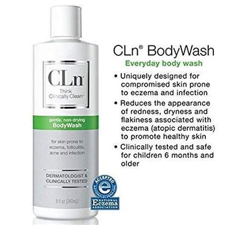 CLn BodyWash - Moisturizing Body Wash, For Skin Prone to Eczema, Dermatitis, Acne, Infection ...