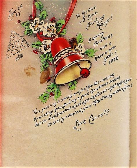 A Christmas love letter ♥ | Xmas cards, Vintage christmas cards, Christmas cards