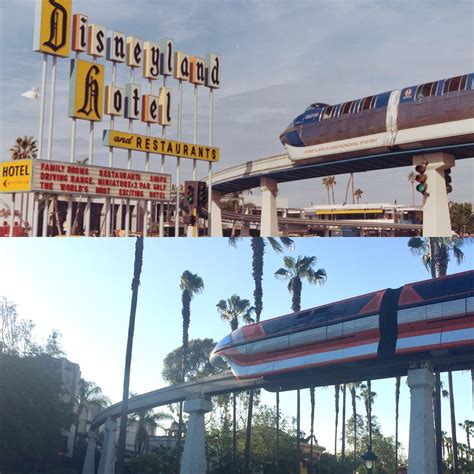 Disneyland Hotel Monorail 1961 vs. 2017 : imagesofthe1960s