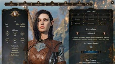 BG3 Character Creation | Character creation, Baldur's gate, Character design