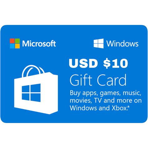 Microsoft Windows Gift Card US USD $10