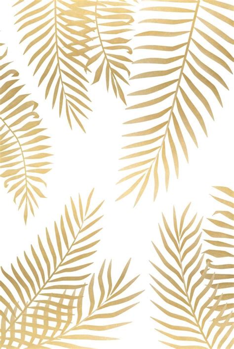 Gold palm leaves Art Print ★ iPhone wallpaper - - #backgrounds | April Theme in 2019 | Leaf art ...