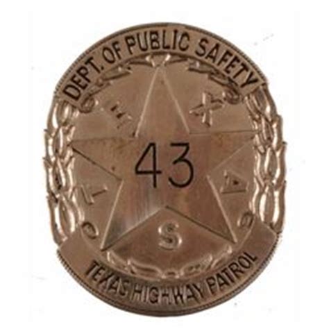 Clint Peoples Texas State Trooper Badge