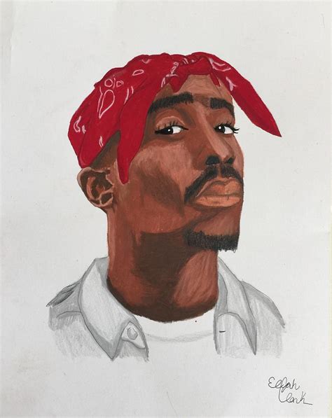 Tupac Bandana Drawing