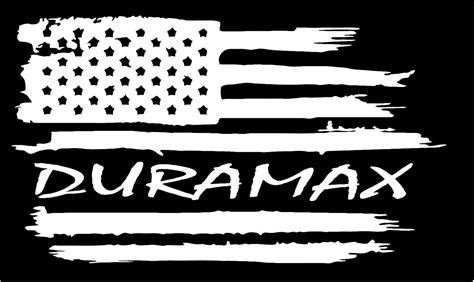 Car & Truck Decals, Emblems & License Frames Duramax American Flag Vinyl Decal StickerDuramax ...