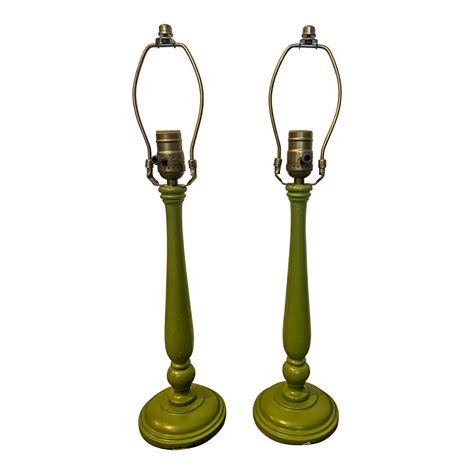 Pair of Green Candlestick Table Lamps – Maison Maison Design