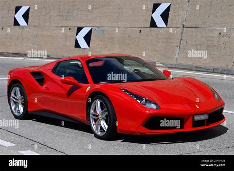 Sports car Ferrari 296 GTB Hybrid Stock Photo - Alamy