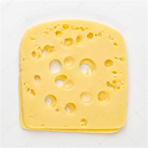 Cheese slice on white background. — Stock Photo © gitusik #300005316