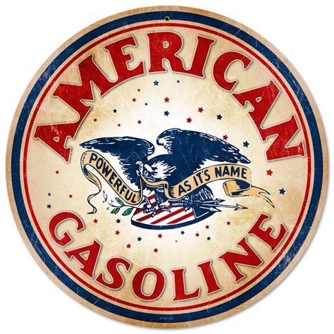 American Gasoline Vintage Metal Sign